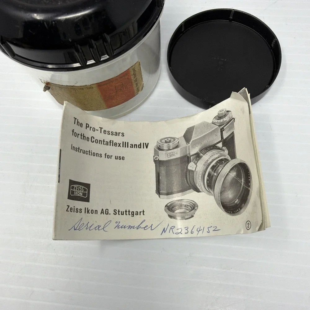 Vintage Carl Zeiss  Pro Tessar 1:4 f= 85mm Camera Lens Germany